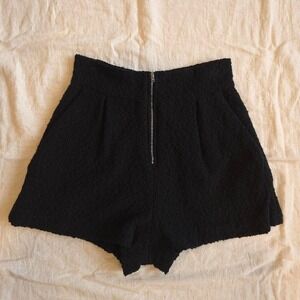 IRO black high-waisted shorts with zipper detail Size 34